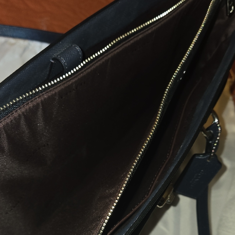 Coach Midnight Blue Leather Tote - Picture 8 of 8
